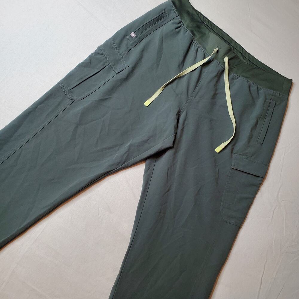 Figs Women's Size XXLP Cargo Straight Leg Drawstring Scrubs Green W22SW2030P